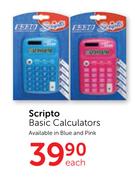 Scripto Basic Calculators-Each