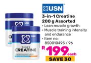 USN 3-In-1 Creatine Assorted-200g Ea