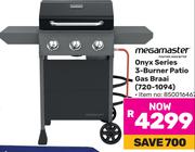 Megamaster Onyx Series 3-Burner Patio Gas Braai 720-1094