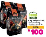 Camp Master 4Kg Briquettes-For 3