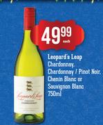Leopard's Leap Chardonnay, Chardonnay/Pinot Noir, Chenin Blanc Or Sauvignon Blanc-750ml Each