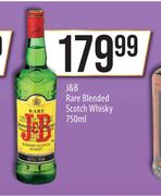 J&B Rare Blended Scotch Whisky-750ml