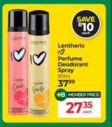 Lentheric I Love Perfume Deodorant Spray-90ml