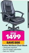 Parker Mid Back Chair Black