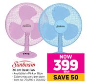 Sunbeam 30cm Desk Fan-Each