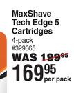 MaxShave Tech Edge 5 Cartridges-4 Per Pack