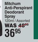 Mitchum Anti-Perspirant Deodorant Spray Assorted-120ml