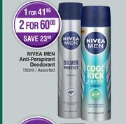 Nivea Men Anti-Perspirant Deodorant Assorted-For 1 x 150ml