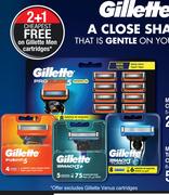 Gillete Mach3+ Cartridges-5 Per Pack