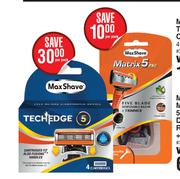 MaxShave Tech Edge 5 Cartridges-4 Per Pack