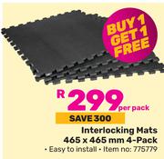 Trojan Interlocking Mats 465 x 465mm 4 Pack-Per Pack