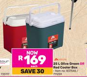 Ozark Trail 25L Olive Green Or Red Cooler Box-Each
