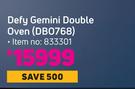 Defy Gemini Double Oven DB0768