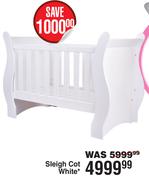 Maluti Sleigh Cot (White)