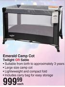 Baby Things Emerald Camp Cot (Twilight Or Sable)-Each