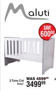Maluti 2 Tone Cot (Grey)