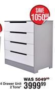 Maluti 4 Drawer Unit (2 Tone)