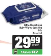 Little Munchkins Baby Wipes Sensitive Assorted-80s Per Pack