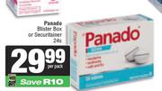 Panado Blister Box Or Securitainer-24s Per Pack