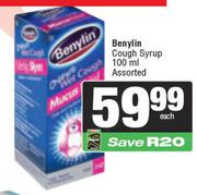 Benylin Cough Syrup Assorted-100ml
