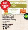 Lifestyle Food Instant Ginger Drink With Honey 20 Sachets