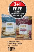 Lifestyle Food Lentil Pop Chips Assorted-20g Each