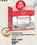 Lifestyle Food Sweetener Sugar Replacement 200 Sachets