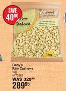 Gaby's Raw Cashews-1Kg