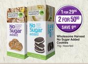 Wholesome Harvest No Sugar Added Cookies Assorted-For 2 x 75g