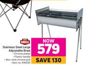 Expert Grill Stainless Steel Large Adjustable Braai