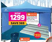 Ozark Trail 3 x 3m Gazebo With 2 Side Panels Plus PVC Picnic Mat