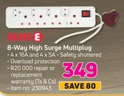 Ellies 8 Way High Surge Multiplug