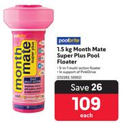 Poolbrite Month Mate Super Plus Pool Floater 