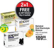 Rehidrat Oral Electrolyte Mixture 14g x 6 Sachets Assorted-Each