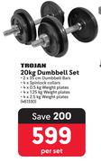 Trojan 20Kg Dumbbell Set-Per Set