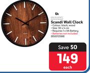 EH Scandi Wall Clock-Each