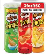Pringles Chips Assorted-For 3 x 110g