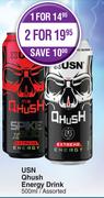 USN Qhush Energy Drink Assorted-500ml Each