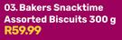 Bakers Snacktime Assorted Biscuits-300gm