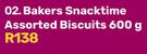 Bakers Snacktime Assorted Biscuits-600gm