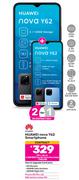 2 x Huawei Nova Y62 Smartphone-On 1.3GB Red Top Up Core More Data + Flexi 80