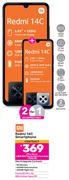 2 x Mi Redmi 14C Smartphone-On 1.3GB Red Top Up Core More Data + Flexi 80