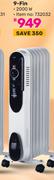 Goldair 9 Fin Slim Portable Oil Heater