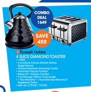 Russell Hobbs 4 Slice Diamond Toaster-Combo Deal