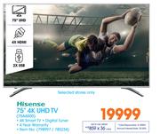 Hisense 75" 4K UHD TV 75A6500