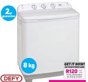 8KG Twin Tub Washing Machine- (DTT166)