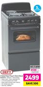 DEFY 3 Solid Plate Plug In Stove Black- (DSS513)