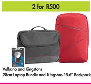 Volkano & Kingstons 28cm Laptop Bundle & Kingsons 15.6" Backpack-For 2