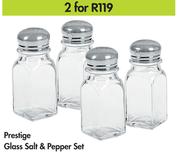 Prestige Glass Salt & Pepper Set-For 2