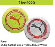 Puma SA Big Cat Ball Size 5(Yellow, Red Or White)-For 2